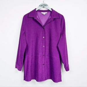 August Max Vibrant Purple Button Down Shirt - Women's Size X‎ - MINT!